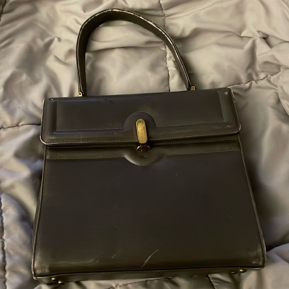 Vintage saks fifth avenue genuine leather top handle bag